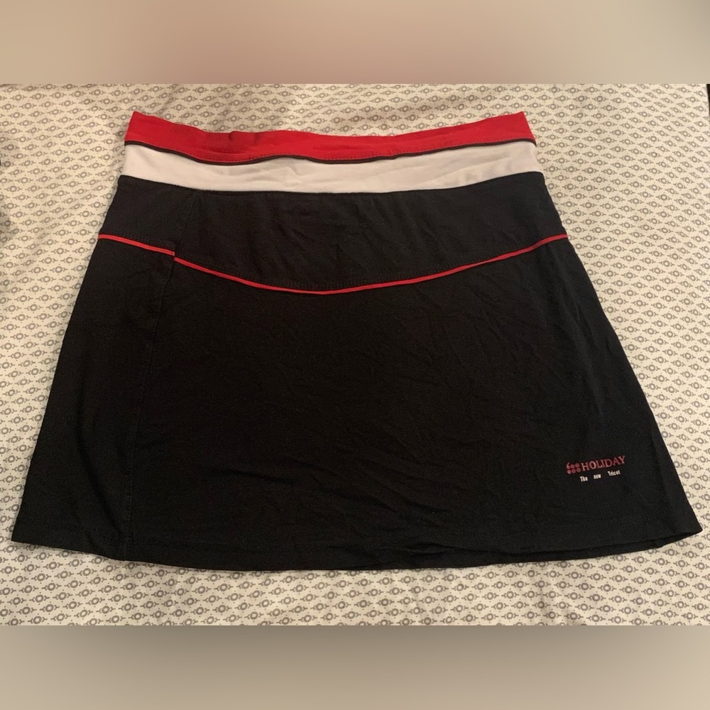 Mini skirt with shorts underneath